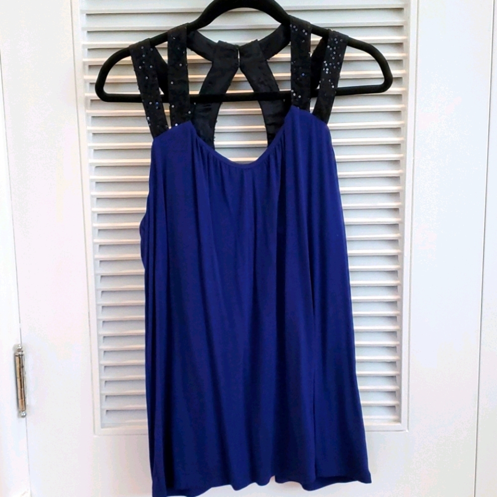 Jack tank top with sequin details on straps